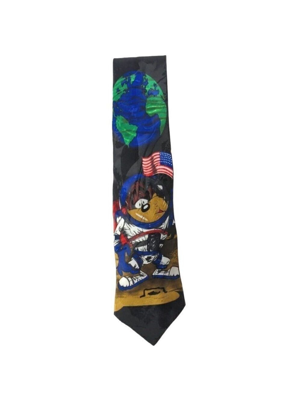 Vintage 1997 Looney Tunes Taz Astronaut Necktie